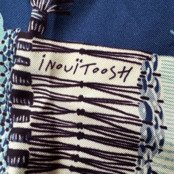 Inoui Toosh 100% Silk Printed Scarf New Large - Picture 3 of 5